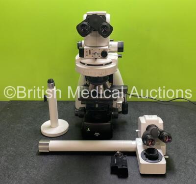 Nikon Eclipse Ni-U Benchtop Microscope with 2 x 10X/22 Eyepieces, 1 x Nikon Y-THR-L Training Arm and 6 x Optics Including 1 x Plan UW 1x/0.04, 1 x Plan Fluor 4x/0.13, 1 x Plan Fluor 10x/0.30, 1 x Plan Fluor 20x/0.50, 1 x Plan Fluor 40x/0.75 and 1 x Plan F