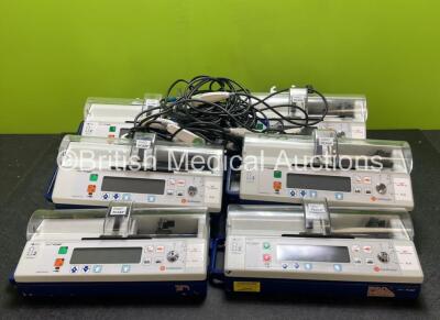 10 x IVAC PCAM Syringe Pumps with 10 x Handsets *SN 135073597 / 135042666 / 135084164 / 135071218 / 135073605 / 135058850 / 135051896 / 135073593 / 500111705 / 135073592* (in cage)