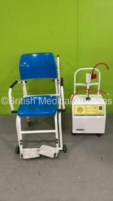 1 x SAM 35 Medical Suction Unit on Wheels (Powers Up) and 1 x Marsden Sit Down Weighing Scale *0215-0410*