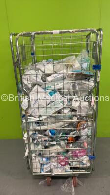 Cage of Consumables Including Masks, Absorbent Dressing Pads and Intersurgical CleadLite Anaesthesia Face Masks (Cage Not Included - Out of Date)