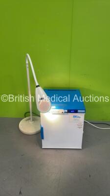 1 x Welch Allyn Patient Examination Lamp on Stand (Powers Up with Good Bulb) and 1 x Labcold IntelliCold Fridge (Powers Up - Locked)