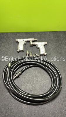 1 x Hall Series 4 drill/reamer Handpiece, Hall Series 4 Oscillator Handpiece, 1 x Hose and Accessories in Tray *CH*