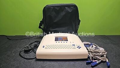 Seca CT800P ECG Machine with 1 x 10 Lead ECG Lead in Carry Bag (Powers Up, Damaged Screen - See Photo)