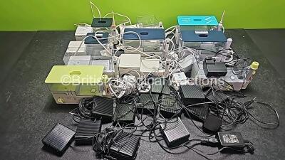 Job Lot Including 6 x ProPulse II Ear Irrigation Units with 5 x Containers, 3 x Lids and 5 x Missing Handpiece Attachments - See Photos), 2 x ProPulse III Care Ear Irrigators with 2 x Containers and Lids (Missing Handpiece Attachment and Damaged Handpiece - 2