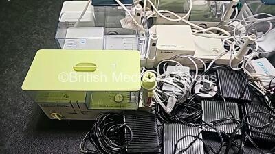 Job Lot Including 6 x ProPulse II Ear Irrigation Units with 5 x Containers, 3 x Lids and 5 x Missing Handpiece Attachments - See Photos), 2 x ProPulse III Care Ear Irrigators with 2 x Containers and Lids (Missing Handpiece Attachment and Damaged Handpiece - 6