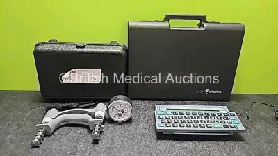 Mixed Lot Including 1 x LightWriter DECTalk Speech Synthesis Unit with 1 x Power Supply in Case (Powers Up) and 1 x Hand Dynamometer Hydraulic Jamar in Case