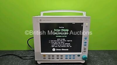 Datex-Ohmeda S/5 Compact Anaesthesia Type F-CM1 05 Monitor (Powers Up)