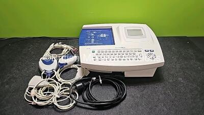 Welch Allyn CP100 ECG Machine (Powers Up) with 1 x 10 Lead ECG Lead and 1 x 10 Lead Connector (Powers Up, 1 x Loose Keyboard Key and Damaged Leads - See Photos)