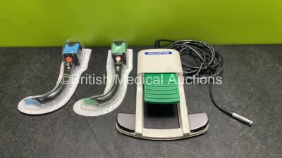 Mixed Lot Including 1 x Olympus MDFS100 Footswitch and 2 x Airtraq SP Guided Video Intubation Laryngoscopes *Both Expire 2024*