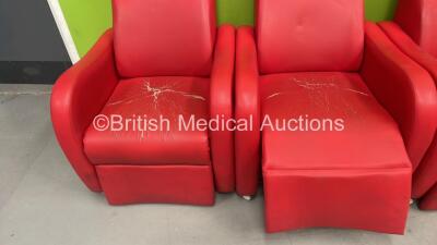 5 x Patient Chairs - 1 x Damaged - 2