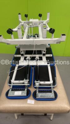 1 x Huntleigh Nesbit Evans Hydraulic Patient Examination Couch (Hydraulics Tested Working) and 1 x Plinth 2000 Electric Patient Examination Couch (Unable to Power Test Due to No Controller) *S/N 93CD0C34130460A* - 4