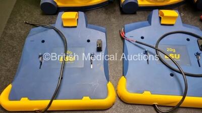 3 x LSU Laerdal Suction Units (All Power Up) with 3 x LSU Wall Brackets (2 x with Cut Cables) and Hoses - 6