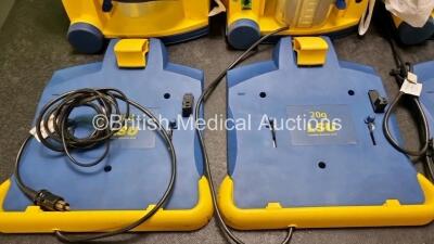 3 x LSU Laerdal Suction Units (All Power Up) with 3 x LSU Wall Brackets (1 x with Cut Cable) and Hoses - 5