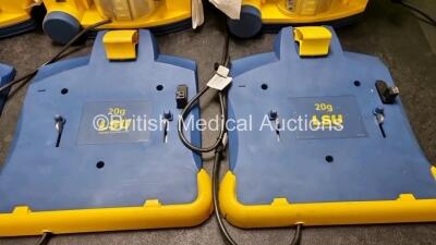 3 x LSU Laerdal Suction Units (All Power Up) with 3 x LSU Wall Brackets (1 x with Cut Cable) and Hoses - 6