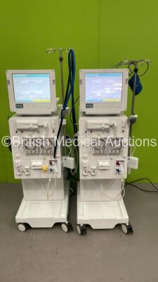 2 x B-Braun Dialog+ Adimea Dialysis Machines Software Version 9.1b - Running Hours 22728 / 24896 (Both Power Up)