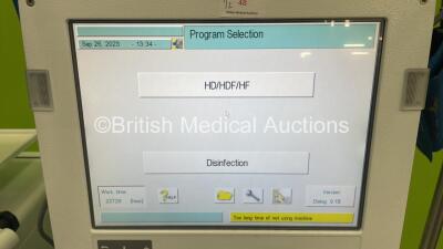 2 x B-Braun Dialog+ Adimea Dialysis Machines Software Version 9.1b - Running Hours 22728 / 24896 (Both Power Up) - 2