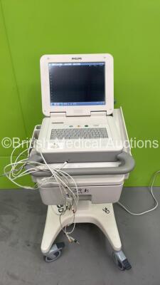 Philips PageWriter TC70 ECG Machine on Stand with 10 Lead ECG Leads (Powers Up) *S/N K5E0000298*