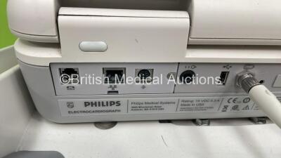 Philips PageWriter TC70 ECG Machine on Stand with 10 Lead ECG Leads (Powers Up) *S/N K5E0000298* - 5