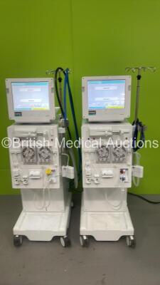 2 x B-Braun Dialog+ Adimea Dialysis Machines Software Version 9.1b - Running Hours 27281 / 17479 (Both Power Up)