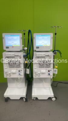 2 x B-Braun Dialog+ Adimea Dialysis Machines Software Version 9.1b - Running Hours 19993 / 21288 (Both Power Up)