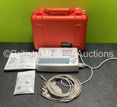 Schiller Cardiovit AT-101 ECG Machine with 10 Lead ECG Lead in Case (Powers Up)