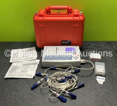 Schiller Cardiovit AT-101 ECG Machine with 10 Lead ECG Lead in Case (Powers Up)