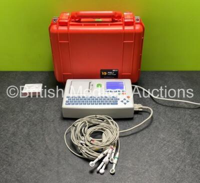 Schiller Cardiovit AT-101 ECG Machine with 10 Lead ECG Lead in Case (Powers Up)