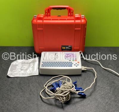 Schiller Cardiovit AT-101 ECG Machine with 10 Lead ECG Lead in Case (Powers Up)