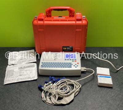 Schiller Cardiovit AT-101 ECG Machine with 10 Lead ECG Lead in Case (Powers Up)