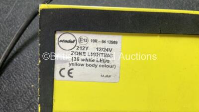 Job Lot Including 2 x Lomax 8.5 Wheelchair Footplates, 6 x Laerdal LSU DC Chargers, 1 x Steddal Zone Lighting Unit (Damage to Casing - See Photo) and 3 x Ambulance Bags - 6