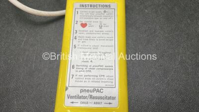 Pneupac Volumetric Transport Ventilator / Resuscitator Model 2-R - 5