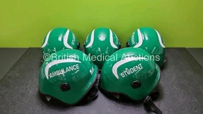 5 x Ambulance Safety Helmets