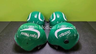 4 x Ambulance Safety Helmets