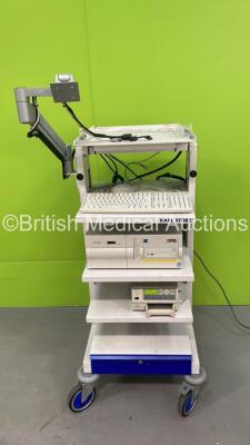 Storz Stack Trolley with Storz Tulip Vision Line mp Unit, Sony UP-21MD Printer and Keyboard (All Power Up)