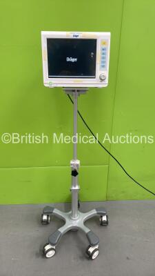 Drager Vista 120S Patient Monitor on Stand with ECG, SPO2, IBP1, IBP2, IBP3, T1, T2, NIBP,CO2 and C.O Options (Powers Up) **Mfd 2020** ***Like New in Box*** ****Stock Photo Used****