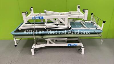 2 x Swift Plinths Electric Patient Examination Couch with Controllers (Both Power Up) *S/N 004883 / 04862*