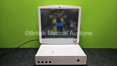 Job Lot Including 1 x GE D19KT Display Monitor (Powers Up, Scratched Screen - See Photo) and 1 x Carescape C1-CPU Base Unit (Powers Up, Damaged Casing - See Photo) *SN SED12051659GA / DTL311K0341*