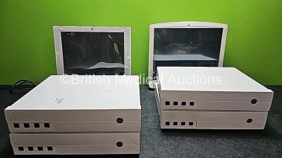 Job Lot Including 1 x GE D19KT Display Monitor (Powers Up, Missing Upper Front Trim and GE logo - See Photo), 1 x GE D-FPD15-00 Monitor (Powers Up) and 4 x Carescape C1-CPU Base Units (All Power Up)*SN DTL311K0301 / DTO451V0287 / SED12041607GA / SKA151096