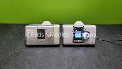 2 x AirCurve 10 VAUTO CPAP Units (Both Power Up with Stock Power Supply Stock Power Not Included, 1 x Missing Cover and Humidifier Chamber) *AN 28438 / 21655*