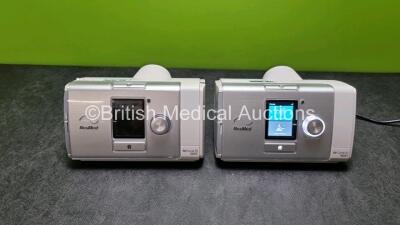 2 x AirCurve 10 VAUTO CPAP Units (Both Power Up) with 1 x Power Supply *AN 20694 / 21291*