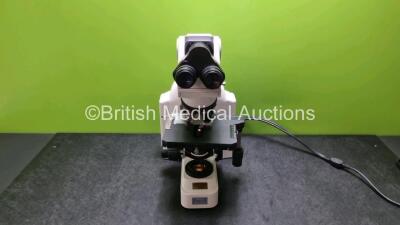 Nikon Eclipse E400 Benchtop Microscope with 2 x 10 x / 22 Eye Pieces (Powers Up) and 5 x Optics Including 1 x Plan 4 x / 0.10, 1 x Plan 20 x / 0.40. 1 x 40 x / 0.65, 1 x Plan 10 x / 0.25 and 1 x Project Marker *AN 4579*