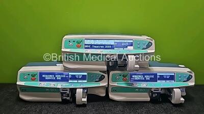 3 x CareFusion BD Alaris Plus PK Syringe Pumps (All Power Up and 2 x Requires Services - See Photos)