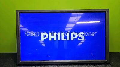 4 x E-Line Display Model - BDL3250EL/00 32 inch Philips Monitors (All Power Up, 1 in Photo - 4 in Total) with 4 x Monitor Mounts - 6