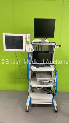 iTD Stack Trolley with iiyama Monitor, Advantec Monitor and Philips Monitor (Powers Up) *S/N 51027714-001*