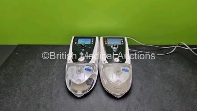 2 x Resmed Stellar 100 CPAP Units (Both Power Up 1 x with Faulty Screen - See Photo) with 2 x ResMed H4i Humidifiers and 1 x Power Supply *SN 22221456753 / 2014259300*