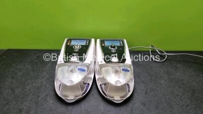 2 x Resmed Stellar 100 CPAP Units (Both Power Up, 1 x Missing Dial) with 2 x ResMed H4i and 1 x Power Supply *SN 20160880443 / 22181864385*