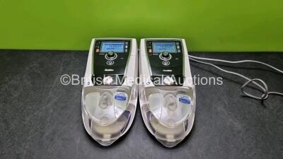 2 x Resmed Stellar 100 CPAP Units (Both Power Up) with 2 x ResMed H4i Humidifiers and 2 x Power Supplies *SN 22191018963 / 22171781407*