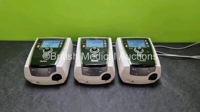 3 x Resmed Stellar 100 CPAP Units (All Power Up) with 3 x Power Supplies *SN 22191574243 / 22191000804 / 22182024172*