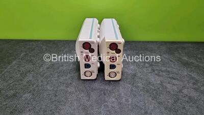 2 x Philips M3001A Modules Opt A01C06 Including ECG, SpO2, NBP, Press and Temp Options