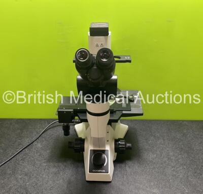 Olympus CKX41 Benchtop Microscope with 2 x Eyepieces (1 x Damaged - See Photos) and 3 x Olympus Optics *1 x 10/0.25, 1 x 20x/0.40 and 1 x 40x/0.55* (Powers Up) *SN 4H01551*